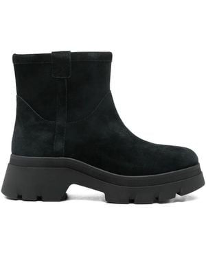 Geox 50Mm Suede Zip Boots - Black