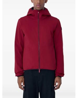 Moncler Jacke mit Logo-Patch - Rot