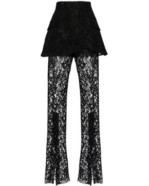 A.W.A.K.E. MODE Lace Basque Trousers - Black