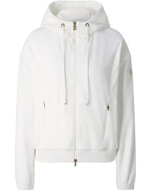 Bogner Francine Velvet-Effect Hooded Jacket - White
