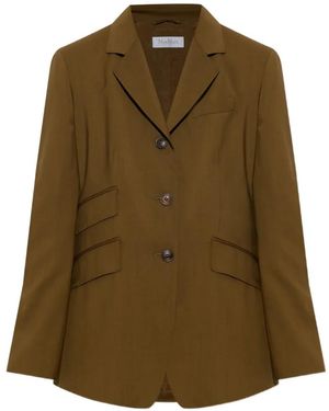 Max Mara Patio Wool Blazer - Green