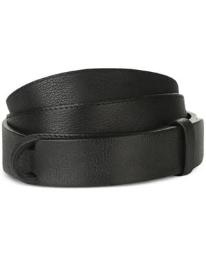 Orciani Chevrette Leather Belt - Black