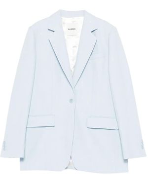 Sandro Striped Blazer - White