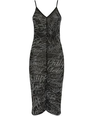 Philipp Plein V-Neck Dress - Black