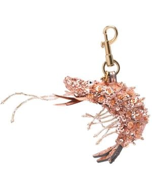 Anya Hindmarch Sequin-Embellished Shrimp Keyring - Pink