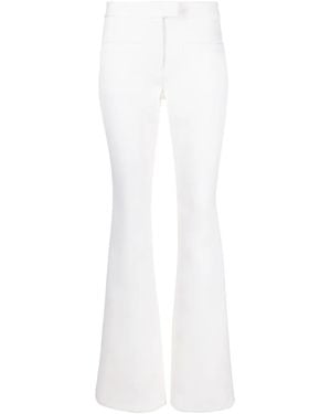 Courreges Crepe-Texture Bootcut Pants - White