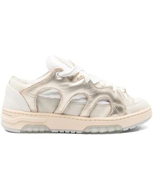 Santha Cut-Out Lace-Up Sneakers - White