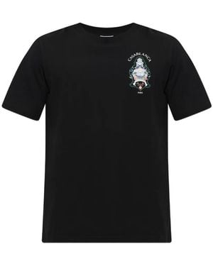 CASABLANCA Hotel Emblem Print T-Shirt - Black