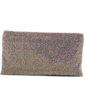 Benedetta Bruzziches Your Best Friend La Petite Embellished Clutch Bag - Grey