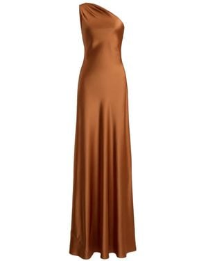 Ralph Lauren One-Shoulder Maxi Dress - Brown