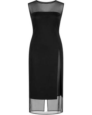 Esse Studios Portia Sheer-Panel Dress - Black