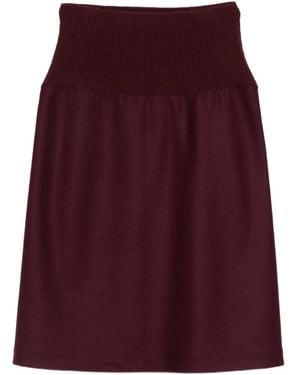 Jil Sander Ribbed-Waist Skirt - Purple