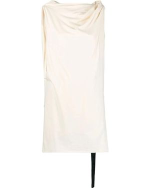 Rick Owens Draped Organic Cotton Tunic - White