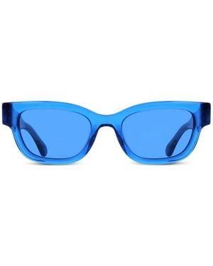 Ferragamo Eyewear Occhiali Da Sole Gancini Rettangolari - Blu