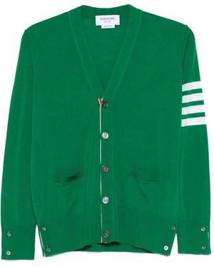 Thom Browne Cardigan À Col V - Green