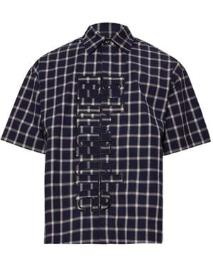 Rhude Checked-Pattern Shirt - Blue