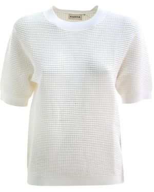 P.A.R.O.S.H. Waffle Knit T-Shirt - White