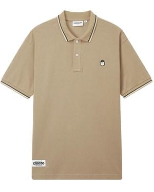Chocoolate Logo-Patch Polo Shirt - Natural