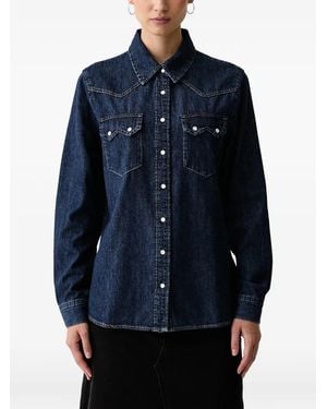 Benetton Western-Style Denim Shirt - Blue