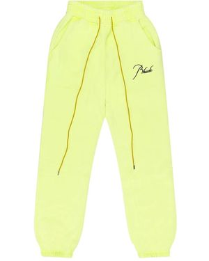 Rhude Drawstring Terry Joggers - Yellow
