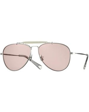 Eyevan 7285 Astro Pilot-Frame Sunglasses - Pink