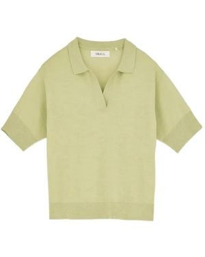 Skall Studio Amethyst Merino Wool Polo Shirt - Green