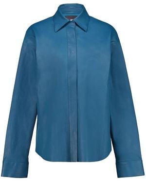 Stouls Simone Leather Shirt - Blue