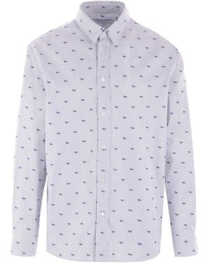 Maison Kitsuné Profile Fox Shirt - Blue