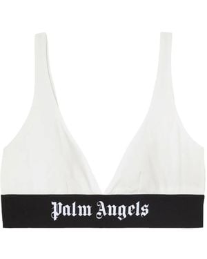 Palm Angels Logo-Underband Triangle-Cup Bra - White