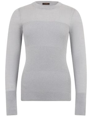 Moorer Jersey Con Cuello Redondo - Gris