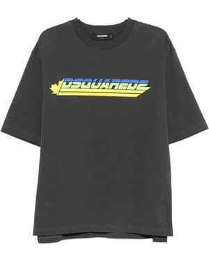 DSquared² Logo-Print Cotton T-Shirt - Black