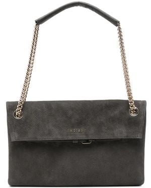 Orciani Logo-Plaque Chain-Link Shoulder Bag - Black