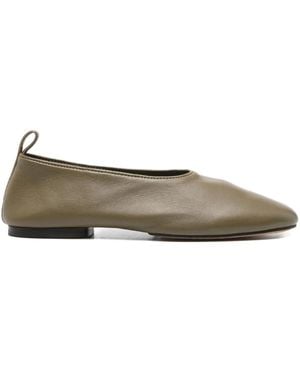 Soeur Leather Ballet Flats - Gray