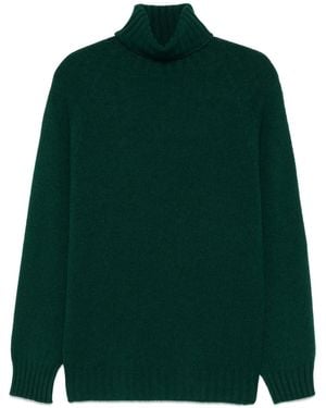 Ma'ry'ya Gerippter Strickpullover - Grün