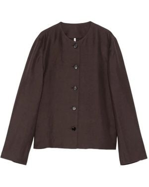 Liviana Conti Buttoned Jacket - Brown