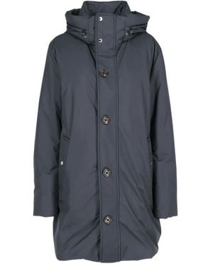 Moorer Iury Hooded Coat - Blue