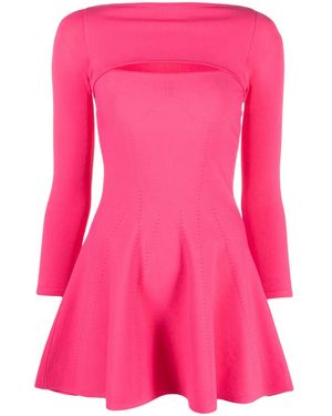 DSquared² カットアウト フレアミニドレス - ピンク
