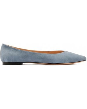 House Of Ballerinas Michelle Suede Ballet Flats - Blue