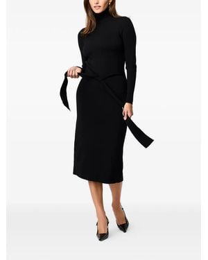 Toccin Logan Turtleneck Tie Dress - Black
