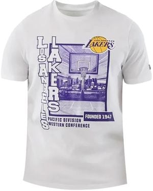 KTZ Camiseta Nba Los Angeles Lakers Con Estampado Gráfico - Blanco