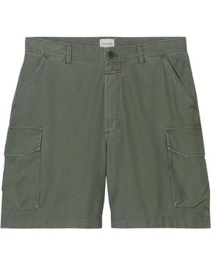 Closed Cotton Shorts - Green
