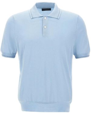 Gran Sasso Short-Sleeve Polo Shirt - Blue