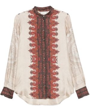Pierre Louis Mascia Paisley-Print Silk Shirt - Pink