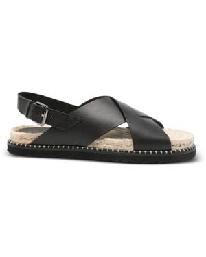 Castañer Tiago Crossover-Strap Slingback Sandals - Black