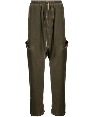 Boris Bidjan Saberi ドローストリング トラックパンツ - グリーン
