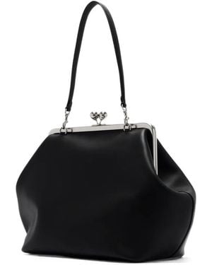 COACH Large Kisslock Frame Bag - Black