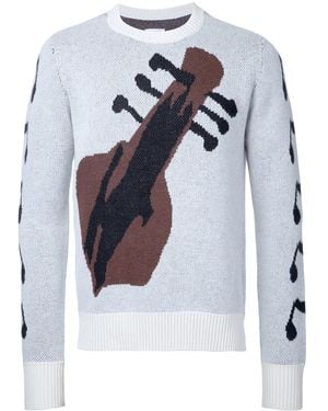 TAKAHIROMIYASHITA TheSoloist. Guitar Intarsia Jumper - White