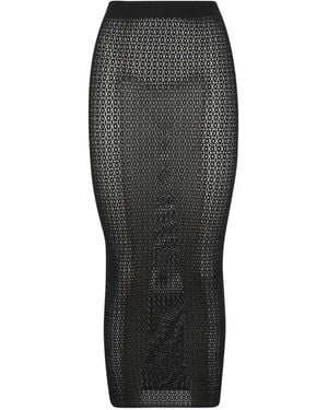 Wolford Daisy Open-Knit Skirt - Black
