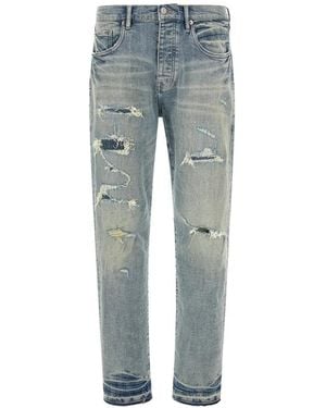 Purple Brand Vaqueros P005 Con Efecto Envejecido - Azul