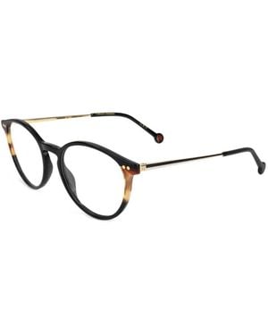 Carolina Herrera Tortoiseshell-Effect Round-Frame Glasses - White